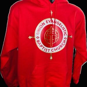 UNISEX UNION LOGO HOODIE RED